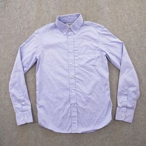 COACH Shirt Mens Small Blue Button Up Long Sleeve Casual Pocket